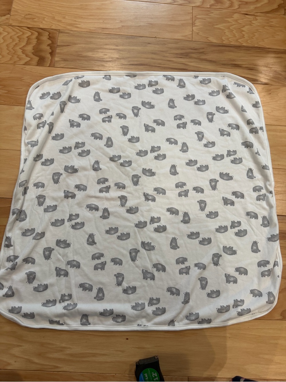 Carter’s Just One You Baby Security Blanket Gray Bear Print 26” x 26”